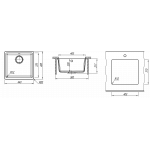 Мойка кухонная Florentina Вега 44х42 кварц серый 22.315.C0400.307