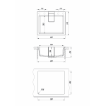 Мойка кухонная Florentina Ривьера 60х51 кварц серый 20.490.D0600.305
