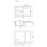 Мойка кухонная Florentina Тоскана 78х51 кварц серый 17.050.C0780.302