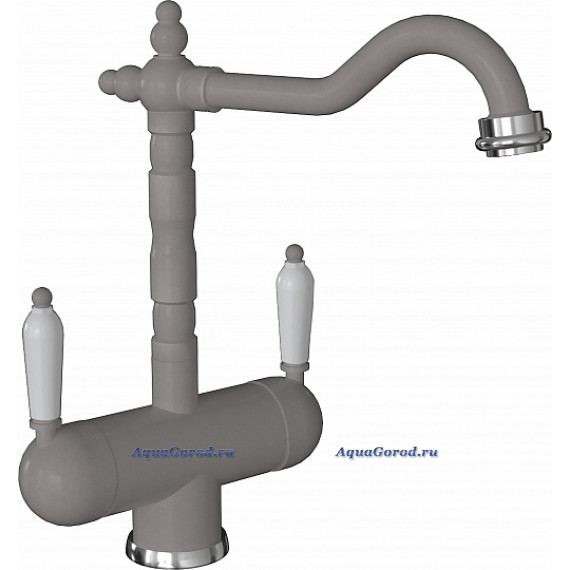 Смеситель для кухни Florentina Ария FK со встроенным фильтром питьевой воды серый 334.21H.2113.305