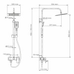 Душевая система WasserKraft для ванны и душа A27701 черная