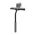 Скребок для душевой кабины WasserKraft K-211BLACK черный
