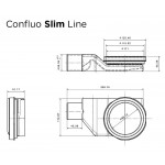 Водоотводящий желоб Pestan Confluo Premium Slim Line 650