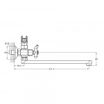 Смеситель G.Lauf для ванны с душем QFR7-C827