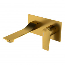 Смеситель WasserKraft Aisch 5530 для раковины с внутренней частью, матовое золото