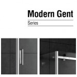 Душевая дверь в нишу Gemy Modern Gent 150х200 прозрачное стекло хром S25191B