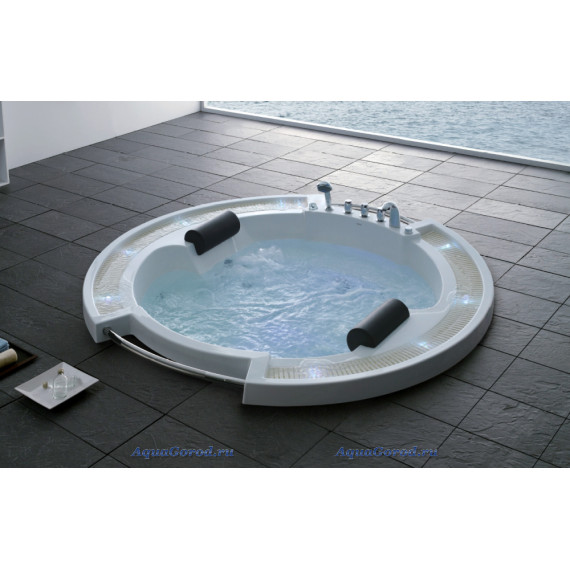 Акриловая ванна Gemy 210х210х87 круглая встраиваемая с гидромассажем G9060 B