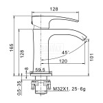 Смеситель для раковины Gappo золото G1007-3