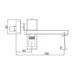 Смеситель для ванны Gappo золотой сатин G3217-3 