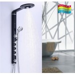 Душевая панель Gappo с гидромассажем черная G2417 Душевая панель Gappo с гидромассажем черная G2417