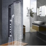 Душевая панель Gappo с гидромассажем черная G2417 Душевая панель Gappo с гидромассажем черная G2417