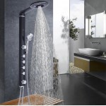 Душевая панель Gappo с гидромассажем черная G2417 Душевая панель Gappo с гидромассажем черная G2417