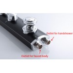 Душевая панель Gappo с гидромассажем черная G2417 Душевая панель Gappo с гидромассажем черная G2417