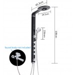 Душевая панель Gappo с гидромассажем черная G2417 Душевая панель Gappo с гидромассажем черная G2417