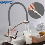 Смеситель Gappo G4398 для кухни с гибким изливом, с краном для питьевой воды G4398