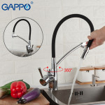 Смеситель Gappo G4398-11 для кухни с гибким изливом, с краном для питьевой воды G4398-11