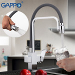 Смеситель Gappo G4398-4 для кухни с гибким изливом, с краном для питьевой воды G4398-4