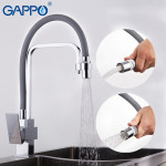 Смеситель Gappo G4398-4 для кухни с гибким изливом, с краном для питьевой воды G4398-4