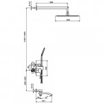 Душевая система Gappo G7107 встраиваемая для ванны и душа 3 в 1 с ручным и верхним душем G7107