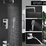 Душевая система Gappo G7107-20 встраиваемая для ванны и душа 3 в 1 с ручным и верхним душем G7107-20