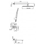 Душевая система Gappo G7199-20 встраиваемая для ванны и душа 3 в 1 с ручным и верхним душем G7199-20