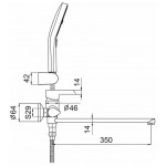 Смеситель для ванны Gappo G03-6 черный матовый/хром G2203-6