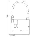 Смеситель для кухни Gappo с гибким изливом серый/сатин G4398-55