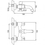 Смеситель для ванны Gappo Stella G3249