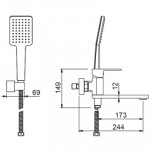 Смеситель для ванны Gappo G3283