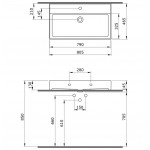 Раковина Bocchi Milano 1377-001-0126 глянцевая белая 80х46 см