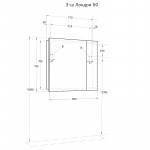 Зеркало-шкаф Aquaton Лондри 80 белый глянцевый 1A267202LH010