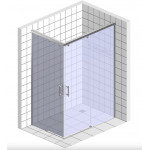 Душевой уголок GuteWetter SLIDE RECTAN GK-864 105x90х200 раздвижные двери, прозрачное стекло, профиль хром, левое или правое