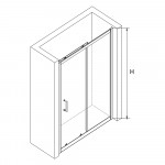 Душевая дверь RGW Passage PA-14 41081417-11 170х195, профиль хром, стекло прозрачное