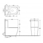 Унитаз-компакт SantiLine SL-5016 безободковый, с сиденьем микролифт