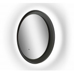 Зеркало Stworki Гриндстед 60 черное, с подсветкой ЗЛП2163
