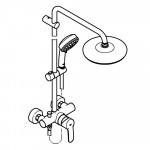 Душевая система с однорычажным смесителем настенного монтажа, GROHE Tempesta Cosmopolitan System 210, хром, (26224001)