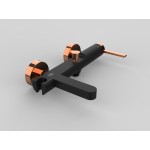 Смеситель для ванны GPD GILDO COLORED чёрный/розовое золото MBB165-S-R