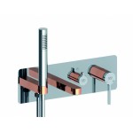Смеситель для ванны GPD GILDO COLORED хром/розовое золото MKA165-K-R