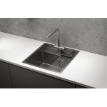 Мойка кухонная Granula Kitchen Space 500х510 нержавеющая сталь 4201, СЛАНЕЦ