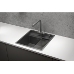 Мойка кухонная Granula Kitchen Space 500х510 нержавеющая сталь 5051, ГРАФИТ МАТОВЫЙ