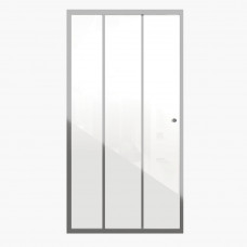 Душевая дверь в нишу Grossman 120х190 раздвижная 3 створки прозрачное стекло хром GR-D120Fa