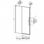 Душевая дверь Grossman Galaxy 110х195 прозрачное стекло профиль графит 100.K33.01.110.42.00