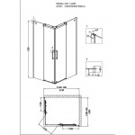 Душевое ограждение Grossman Cosmo 120х90х190 раздвижная дверь прозрачное стекло левое GR-1120L