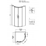 Душевое ограждение Grossman Galaxy 100х100х190 раздвижные двери 1/4 круга GR-4100