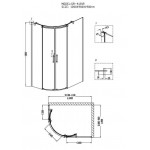 Душевое ограждение Grossman Galaxy 120х80х190 полукруглое раздвижные двери правое GR-4120R