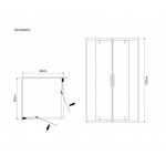 Душевое ограждение Grossman Forta 80х80х190 с распашными дверями прозрачное стекло GR-8080Fo