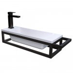 Консоль подвесная Grossman Метрис 50 полотенцедержатель справа черная 105002 Консоль подвесная Grossman Метрис 50 полотенцедержатель справа черная 105002