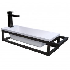 Консоль подвесная Grossman Метрис 50 полотенцедержатель справа черная 105002 Консоль подвесная Grossman Метрис 50 полотенцедержатель справа черная 105002