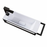 Консоль подвесная Grossman Метрис 50 полотенцедержатель справа черная 105002 Консоль подвесная Grossman Метрис 50 полотенцедержатель справа черная 105002