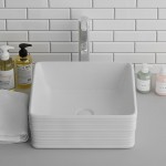 Раковина накладная Grossman 395х395х150 квадратная белая GR-3026